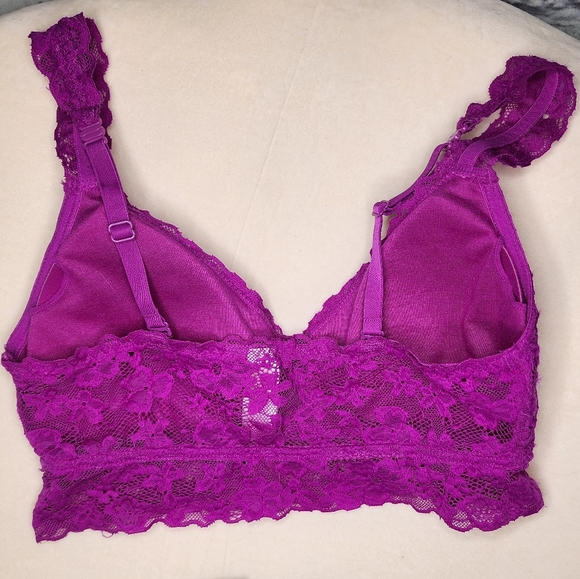 Set of 2 Lace Bralettes - Fuschia & Teal - M, S - Picture 3 of 6